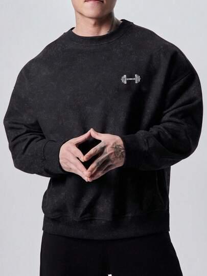 Kings Of NY Barbell Workout Gym Crewneck Sweatshirt, XL