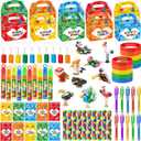 Party Favor Supplies Decorations for Birthday Theme, Serve 10 Guests Wristbands Keychains Notebooks Gift Bags for Birthday Theme Outdoor Decor