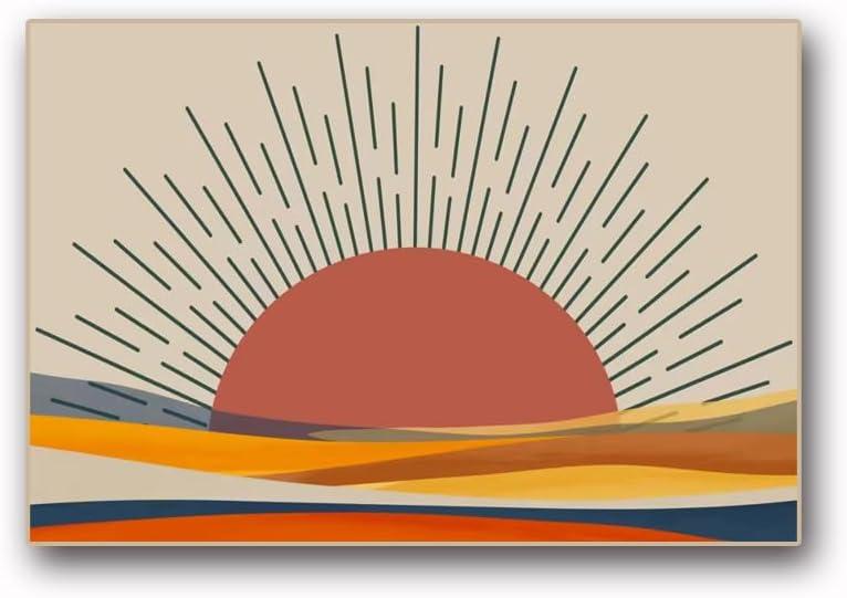 Door mat Outdside Entrance,Sunshine Sun Sunrise Sunset Outdoor Mat,Funny Doormats Front Door mat Indoor Entrance,Welcome Floor Mat Spring Rubber Rugs Washable Patio Home Decora 23.6 X 15.7 in