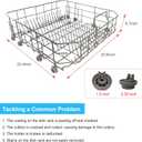 Upgraded Samsung Dishwasher DD82-01073A Lower Rack Assembly Replacement for Samsung Dishwasher Dishrack Modle DW80R5061/DW80R5060/DW80K7050UG /DW80K5050US Series