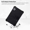 Case for Blackview ZENO 1 8-Inch Tablet Shockproof Silicone Protective Cover with Kickstand, Drop-Resistant Business Style (Black)