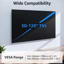 MOUNTUP Large Fixed TV Wall Mount for 50-120" TVs up to 220 LBS, Ultra Slim TV Mount for Max VESA 950x600mm, Fits 16", 24", 32 Studs, Heavy Duty Low Profile TV Bracket, One-Piece Bracket MU0097