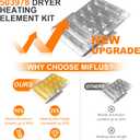 Upgraded964p3 61927 Dryer Heating Element Kit for Speed Queen,Replaces 964P3 61927 503978 510329 Maytag Amana Dryer Parts Compatible with ADE35RGS173TW01,ADE3LRGS171TW01 Models by MIFLUS