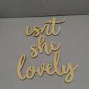 Huray Rayho Isnt She Lovely Wood Sign Boho Girls Bedroom Kids Room Wooden Wall Art Shelf Decor Decoration for Hanging & Display