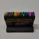 54-Color Acrylic Paint Pens - Dual Tip Paint Markers With Fine & Brush Tips, Premium for Stone, Canvas, Rock Painting, DIY Craft Art Supplies, Glass