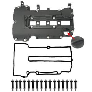Engine Valve Cover with Gaskets, Bolts & Oil Filler Cap Compatible with 20112020 Chevy Cruze Sonic Trax Volt | Cadillac ELR | Buick Encore 1.4L Turbo Replace# 55573746 25198498 264968 25198874