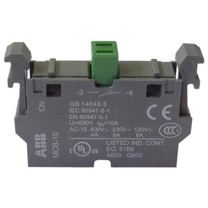ABB MCB-10 Contact Block, 1NO, 8 Amp, 120V