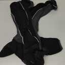 Fleece Dog Coat for Small Medium Dog,Pullover Pajamas Jumpsuit Bodysuit Puppy Coats with Legs, Pet Windproof Warm Cold Weather Jacket Full Body Vest Cozy Snowsuit Outfit Clothes (Black, Large)