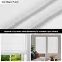 LazBlinds No Drill Light Filtering Roman Shades, White, 21" W x 48" H