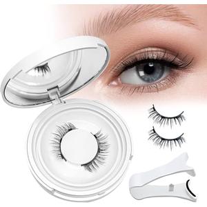 Magnetic Eyelashes With Applicator, Natural-looking, No Adhesive, No Eyeliner, Soft Comfortable Magnetic Lashes, Easy to Wear, Reusable (1Pair Eyelashes)