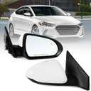 Paderson Right Passenger Side Mirror Assembly Fits 2017 2018 2019 2020 Hyundai Elantra with Power Glass Heated Turn Signal Blind Spot Detection and Manual Folding Match to White (7Pins)