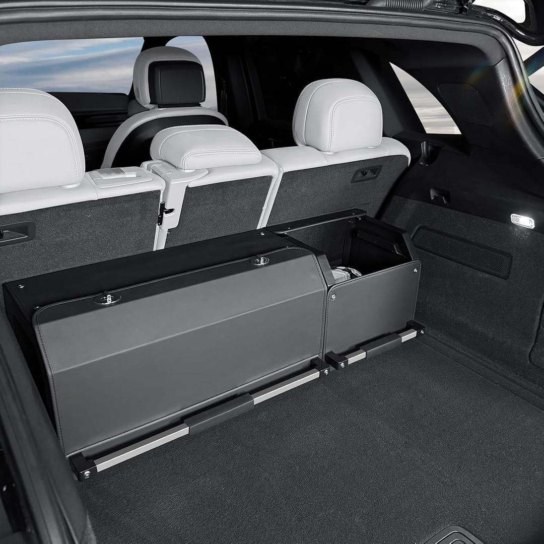 Car Trunk Organizer Waterproof Leather Car Trunk Storage Organizer
