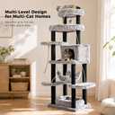 MUTTROS 73in Heavy Duty Cat Tree Tower for Large Cats, Soft Long Plush, 21.7"L x 17.3"W x 72.8"H