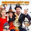 4 Pcs Halloween Trick or Treat Bags Felt Gnome Goodie Candy Buckets Mini Reusable Halloween Gifts Bags Bulk for Trick or Treating Party Favor Supplies