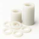 2 x 30pcs Silicone Flat Washer Gaskets – 3/4" White Sealing O-Rings, Wave Lock Gaskets for Bellows Hoses and Leak-Free Connections