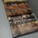 NutArtPic 3 Pieces Safari Animals Canvas Wall Art African Wildlife Prints Fall Animals Family Mom And Baby Pictures Wild Elephant Giraffe Zebra Artwork For Home Office Decor 24"X16" (Medium)
