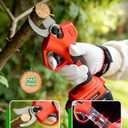 4-in-1 Cordless Pole Saw & Pruning Shears Combo Kit, 21V Electric Tree Trimmer with 180° Rotating Head, 16ft Max Reach, 8" Chainsaw & 2 x 4.0Ah Battery Powered Brushless Tree Pruner