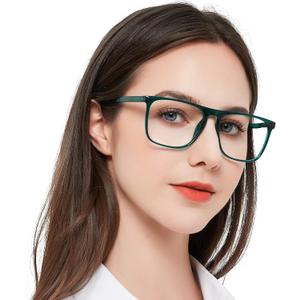 MARE AZZURO Oversized Reading Glasses Women Lightweight Large Readers 1.5 (Green)