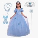 Lito Angels Girls Princess Dress Up Costume Halloween Christmas Fancy Dress with Accessoriesб Ішяу 7-8