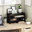 Furinno Hermite Desk Top Organizing Shelf Bookcase, Espresso, 16.4-Inch