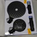 MakeFit Dual Filtered Rain Shower Head Combo, High Pressure Handheld Shower Head with Adjustable Bar - Rainfall Shower Head And Showerhead with Filter for Hard Water - Removes Chlorine (8 Inch Filtered, Matte Black)