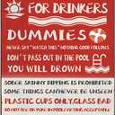 Funny Pool Decor Metal Tin Sign 8x12 Inches