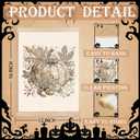 FDHSPAAM Vintage Fall Pumpkin Maple Leaf Wall Art Decor, Farmhouse Fall Decor, Rustic Pumpkin Maple Leaf Autumn Wall Art Posters for Home Bedroom Living Room, 12x16 Inch