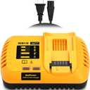 BatPower 8A DCB118 Rapid Charger, Fast Charger for Dewalt, Compatible with 20V/60V Max Batteries, LED Indicator, Cooling System