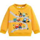 Boys Clothes Long Sleeve Shirts Tops Toddler Clothing Winter Fall Clothes Boy Clothing Yellow Long Sleeve Shirts for Boys, Size: 4T-5T
