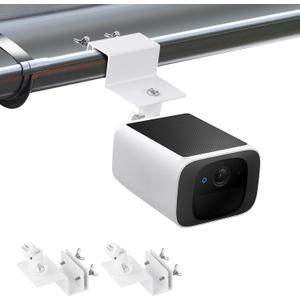 2Pack Gutter Mount Compatible with eufy Security SoloCam S220/C210, eufyCam 2C/2C Pro/S3 Pro, 3/S330, 2/2 Pro, 3C/S300, 360Adjustable Weatherproof Mounting Bracket for Eufy Security Camera - White