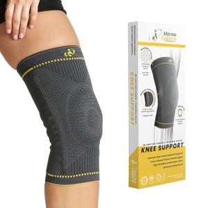 Morsa Cyberg Knee Support for Women, Knee Brace for Men Meniscus Tear, Stainless Steel with Flexible Stays, Patella Knee Sleeve, Compression, Stabilizer, Fit, Anti Sweating, Unisex, Grey (XX-Large)