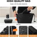 Lunch Bag for Women & Men Fresh Keep Lunch Box, Small Leakproof Cooler Bag Food Lunch Containers High Capacity Reusable Lunch Tote Bags for Work, Office, Picnic, Travel (Black)