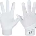 Baseball Bating Gloves Adult Youth Baseball Softball Batting Gloves Adult Kids Boys Girls (White)