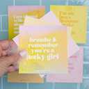 Kind Soul Shower Affirmation Cards - Positive Waterproof Affirmations for Women - Self Care Daily Mindfulness, Manifestation & Motivational Cards (Lucky Girl)