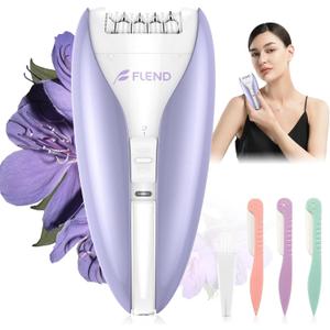 Epilator for Women, Silent Facial Hair Removal Device, Smooth Glide Tech 2 Speeds & 36 Tweezers Gentle Efficient Hair Removal Cordless Epilators for Face Legs Arms Armpit Bikini