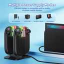 KINWIN Charging Dock for Nintendo Switch 2 (2025) Joypad Controllers, NS2 Joypads Charging Station with Lamppost LED Indication, Magnetic Charger Stand with a USB Type-C Charging Cable