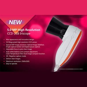 New 5.0 MP USB Iriscope Iris Analyzer Iridology Camera with pro Iris English Software 30X Iris Lens Adjustable Focus