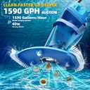 Cordless Pool Vacuum Powerful Suction, Handheld Pool Vacuum Full for Inground Pools