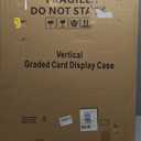 VERANI 35 Baseball Card Display Case - Graded Sports Card Display Frame - Holds Sport Cards with UV Protection Clear View Lockable Wall Cabinet for Football Basketball Hockey Trading Card Large Black