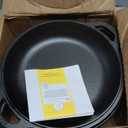 Lodge Cast Iron Double Dutch Oven 5 Quart - Pre-Seasoned 2-in-1 Cast Iron Cookware - Pot & Skillet Combo - Even Heat Retention - Oven-Safe, Versatile Pot