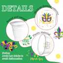 40 Pcs Mardi Gras Party Cups Carnival Plastic Cups 12 OZ Let's get Cray Disposable Clear Cups Mardi Gras Drinking Cups for FMardi Gras otball Party Supplies