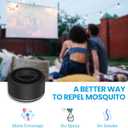 Virine Mosquito Repellent Outdoor Patio, Rechargeable Mosquito Repeller with UL Adapter, Plant-Based Citronella Peppermint Refills, Portable Bug Repellent for Backyard Camping Deck, Night Light