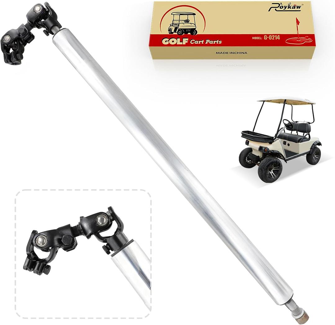 Roykaw Golf Cart Steering Column with Shaft Assembly, Intermediate Steering Joint Compatible with Club Car DS 1992-up, OEM# 103601601, 1013861, 1016181, OEM Standard