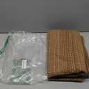 MatEssenz 3x5 ft Washable Area Rug, Textured Natural Woven Low-Profile Entryway Rug with Non-Slip Backing, Neutral Light Brown Accent Rug for Bedroom, Living Room