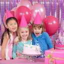 Pink Tinsel Curtain Party Backdrop,10pcs Square Foil Fringe Curtain Pastel Pink Streamers Party Decorations for Bachelorette Princess Birthday Valentines Day Sleepover Slumber Theme