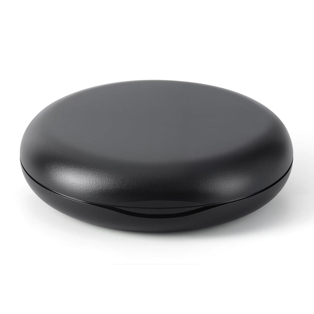 JMU Retainer Case, Mouth Guard Case with Mirror, Black