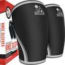 Nordic Lifting 7mm Knee Sleeves for Weightlifting & Gym (1 Pair) - Neoprene Compression Support for Squats, Powerlifting & Cross Training - USPA Approved - For Men & Women (Medium, Black)