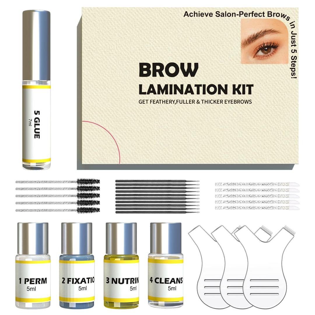 Brow Lamination Kit At Home DIY Professional Instant Eyebrow Lift For Fuller Brows Safe & Effective