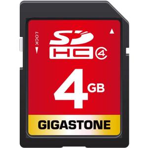 GIGASTONE 4GB SD Card SDHC Class 4 Memory Card for Photo Video Music Voice File DSLR Camera DSC Camcorder Recorder Playback PC Mac POS, with 1 Mini case