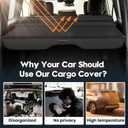 Powerty Retractable Cargo Cover for 2024-2026 Toyota Land Cruiser Prado LC250 J250/ Lexus GX550 Accessories, Carbon Fiber Texture Trunk Cover Privacy Screen Rear Security Shade(with Extented Cover)